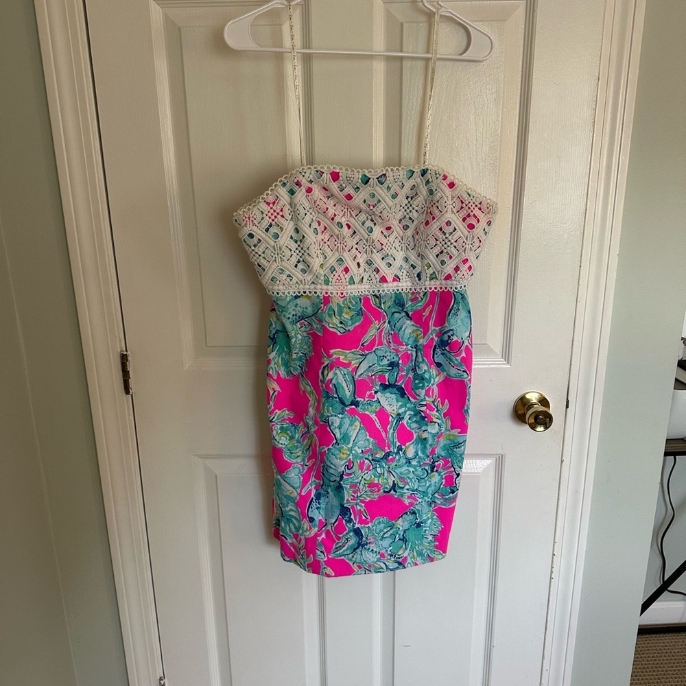 Lilly Pulitzer Pink and Blue Mini Dress - Picture 2 of 9
